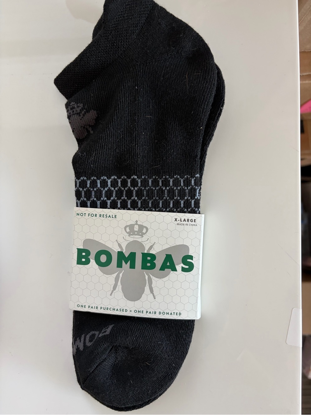 Bombas Black Athletic Ankle Socks - X-Large